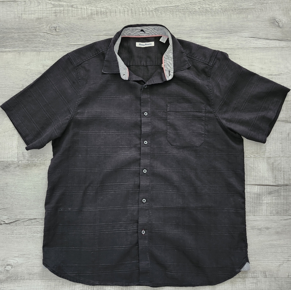 Tommy Bahama Men's Black Short Sleeve Shirt Size XL